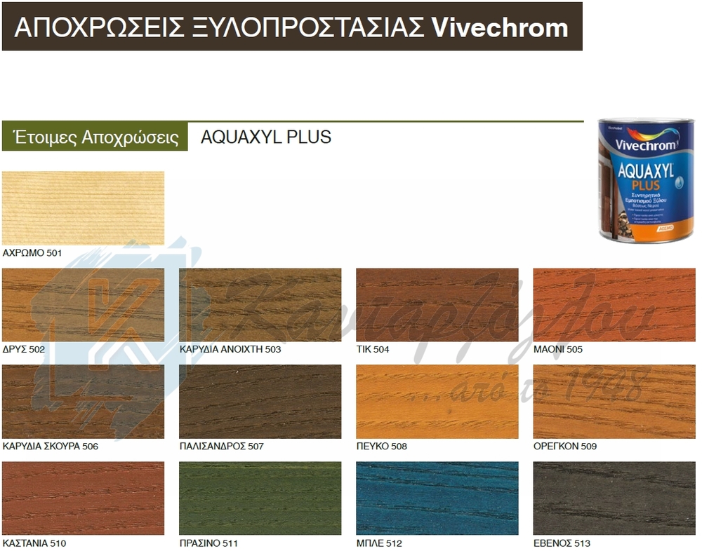 aquaxyl plus χρωματολογιο