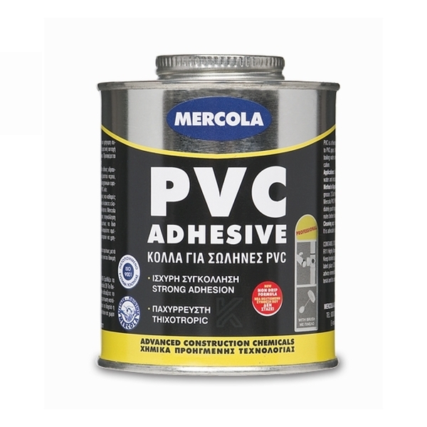 PVC ADHESIVE 250ml Γκρι Ενισχυμένη Παχύρρευστη Κόλλα για Σωλήνες PVC