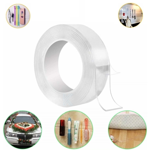 Ταινία Διπλής Όψης Επαναχρησιμοποιούμενη και Πλενόμενη Nanotape 30mm x 3m