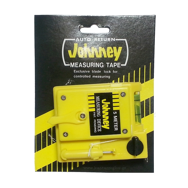 Μέτρο Ρολό 5m x 16mm Λάμα Johnney με Αλφάδι