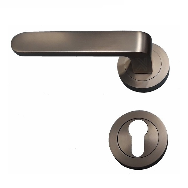 Πόμολα Εξώπορτας Ροζέτα Φιξ Αριστερό Γραφίτης A-6839C MSBN-L