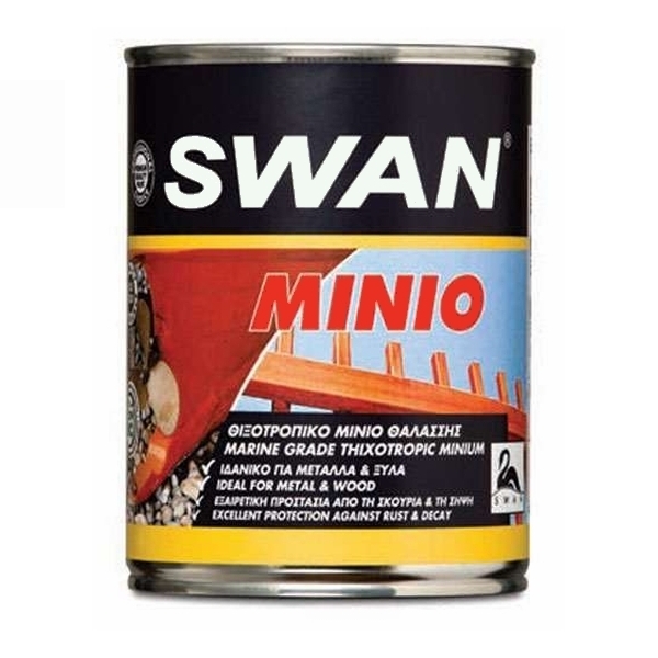 SWAN ΜΙΝΙΟ 375ml Πορτοκαλί Αντισκωριακό Αστάρι Μετάλλου - Ξύλου