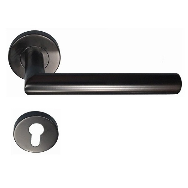 Πόμολα Εξώπορτας Ροζέτα Φιξ Δεξί Μαύρο S-01/01 (304)