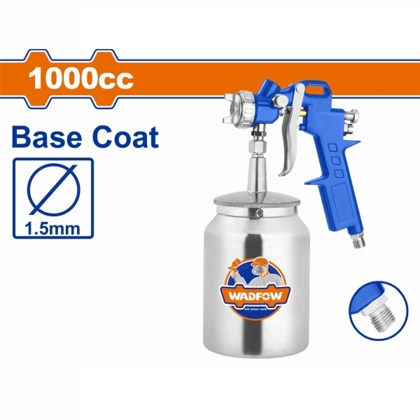 WADFOW WGA1510 Πιστόλι Βαφής Αέρος Κάτω Δοχείο Μεταλλικό 1000cc 1,5mm
