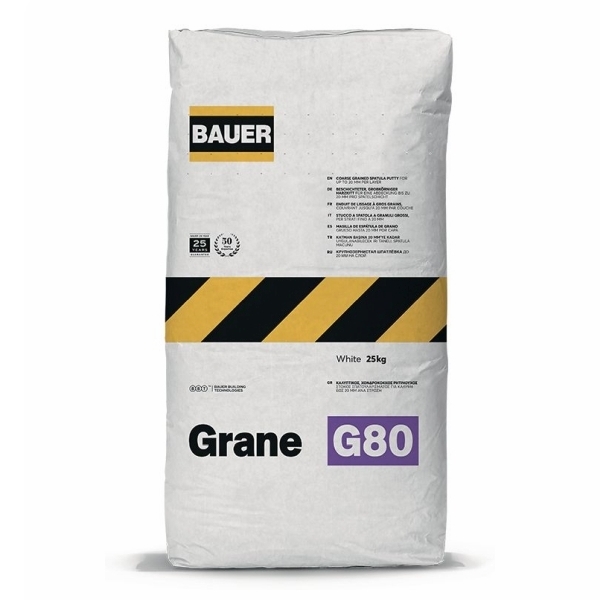 Bauer Grane G80 25Kgr Χονδρόκοκκος Τσιμεντόστοκος Σπατουλαρίσματος