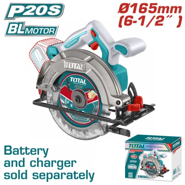 TOTAL TSLI1652 Δισκοπρίονο Φ165 20V SOLO (Χωρίς Μπαταρία & Φορτιστή)