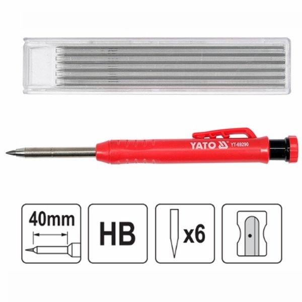 Yato YT-69290 Μηχανικό Μολύβι με Μύτες και Ξύστρα