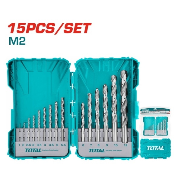 TOTAL TACSDL51502 ΣΕΤ 15τμχ Τρυπάνια HSS M2