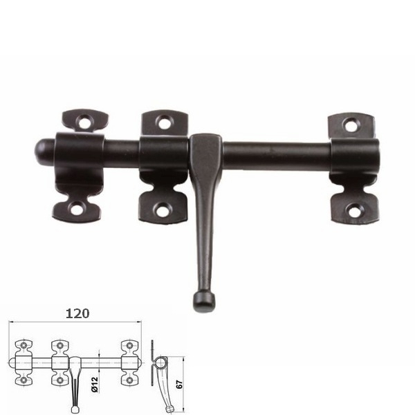 Σύρτης Αντικέ Διακοσμητικός Μαύρος Amig 584.120