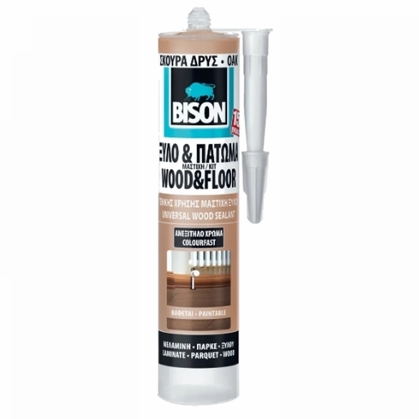 BISON Wood & Floor Σκούρα Δρυς Ακρυλική Μαστίχη Ξύλου 300ml