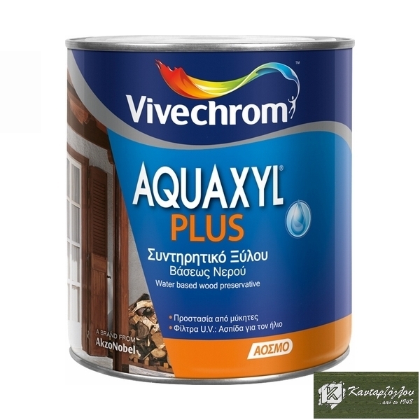 AQUAXYL ACTIVE 0,75L 511 Πράσινο Συντηρητικό Εμποτισμού Ξύλου Βάσεως Νερού Ματ
