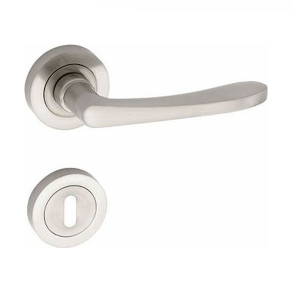 Πόμολο Μεσόπορτας Ροζέτα (Ζευγάρι) Νίκελ Ματ Import Hellas Z-001