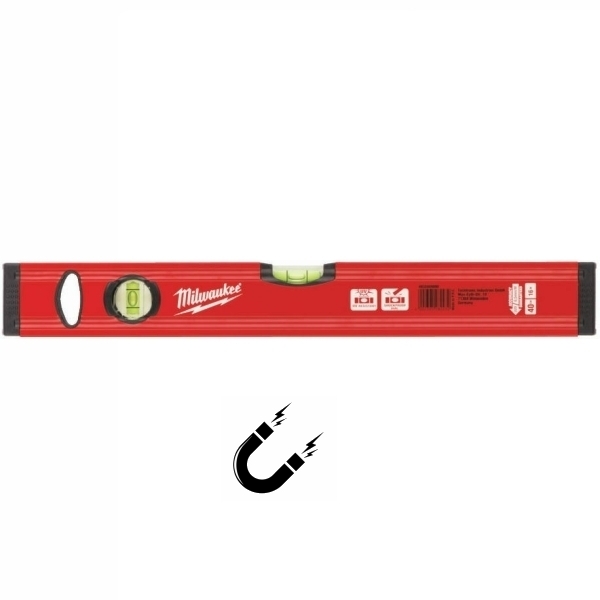 Αλφάδι Μαγνητικό Αλουμινίου 2 Μάτια 60cm Slim Milwaukee 4932464855