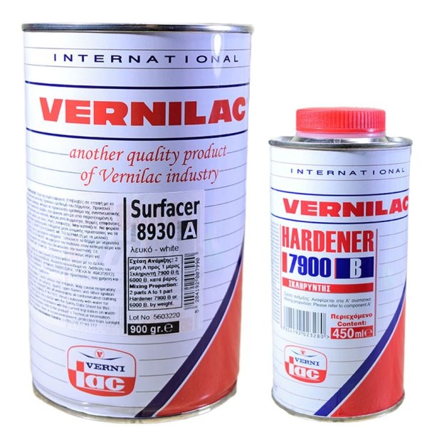 Vernilac Surfacer 8930 Πολυουρεθάνης Λευκό 2 Συστατικών 4+2L