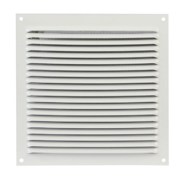 Εξαεριστήρας Αλουμινίου Με Σίτα Λευκός 15x15 cm