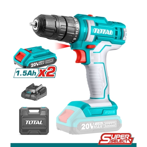 Total TDLI20028 Δραπανοκατσάβιδο Μπαταρίας 20V 2x1.5Ah 45Nm
