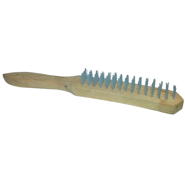 Συρματόβουρτσα Ατσάλινη 4 Σειρών Ξύλινη Λαβή