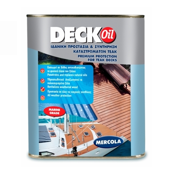 MERCOLA DECK OIL 2,5L Λάδι Προστασίας για Ξύλινα Καταστρώματα Αχρωμο Ματ