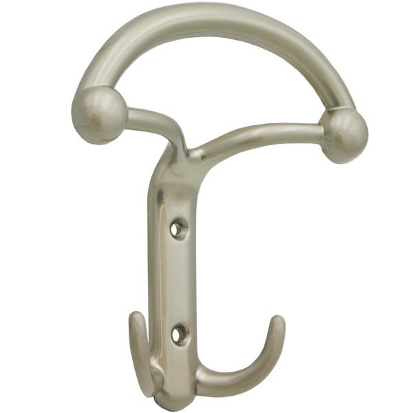 Κρεμαστάρι Μεγάλο Διπλό Μεταλλικό Νίκελ Ματ