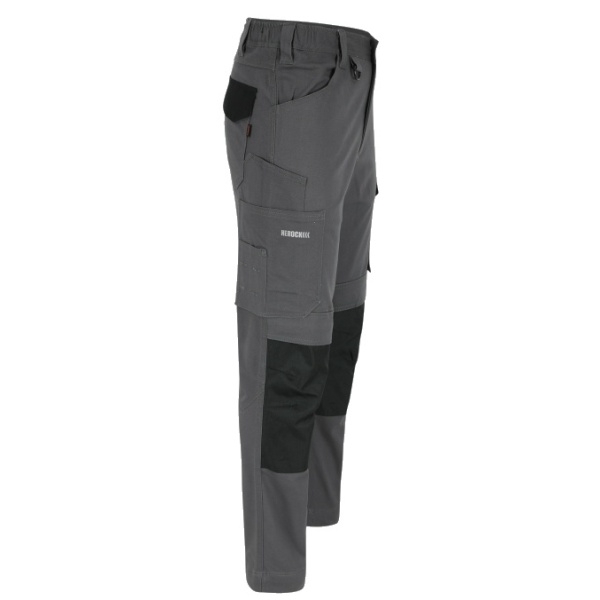 HEROCK Dero Ανθρακί Αδιάβροχο Ελαστικό Παντελόνι Εργασίας με Πολλαπλές Τσέπες