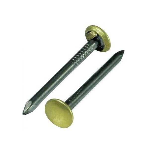 Διακοσμητικά Ατσαλόκαρφα Μαύρα Ορειχάλκινο Κεφάλι 2x20 Πακ 100τεμ Pozzi 0251-0012