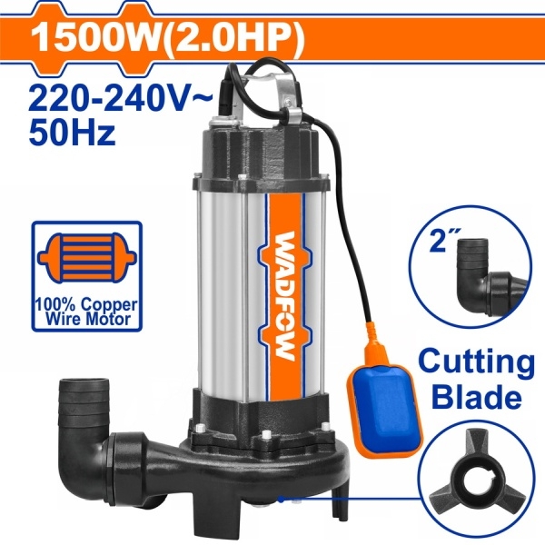 WADFOW WWPWA05 Υποβρύχια Αντλία Λυμάτων INOX με Κοπτήρα 1500W