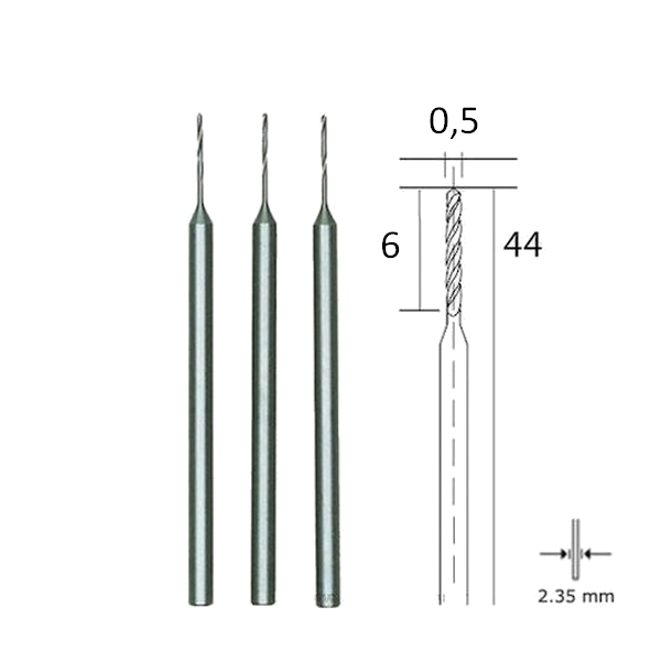 PROXXON 28864 3τμχ Τρυπάνια HSS 0,5mm