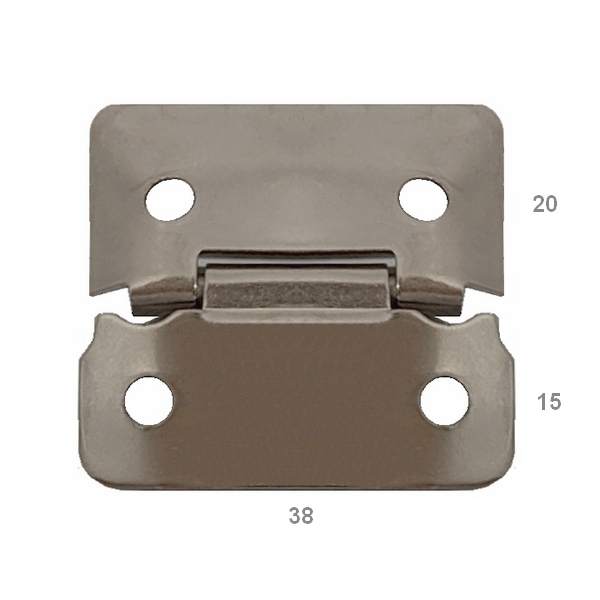 Μεντεσές Μίνι Επίπλου Νίκελ 20x38mm