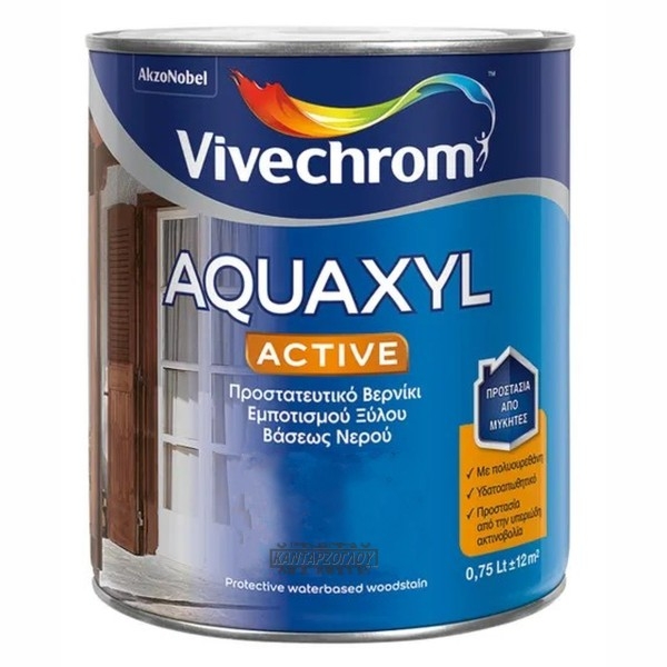 AQUAXYL ACTIVE 501 Άχρωμο Συντηρητικό Εμποτισμού Ξύλου Βάσεως Νερού Ματ