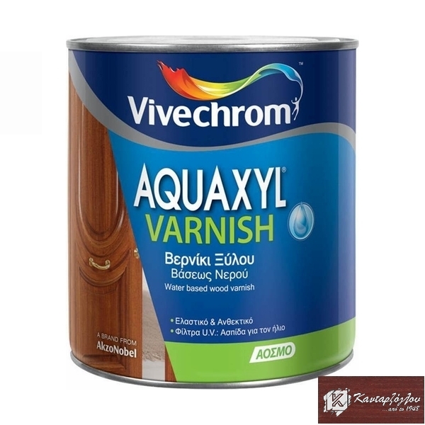 AQUAXYL VARNISH 0,75L 710 Μαόνι Βερνίκι Εμποτισμού Ξύλου Βάσεως Νερού Σατινέ