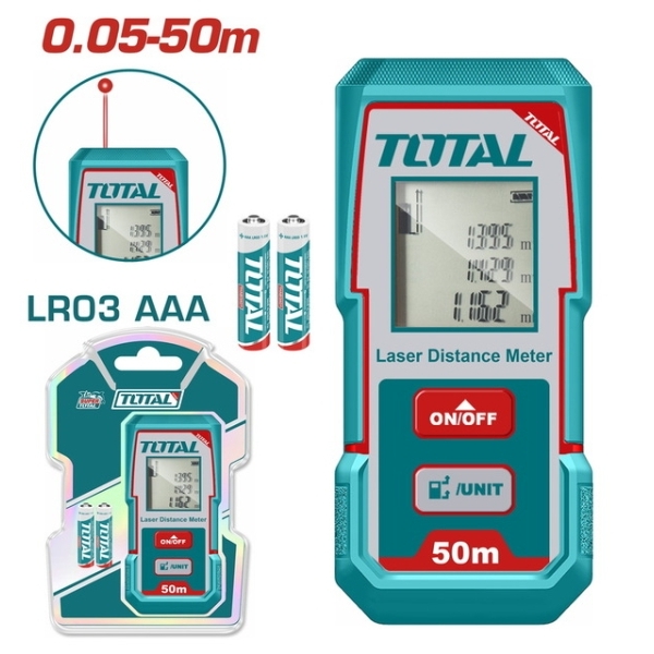 TOTAL TMT55016 Μετρητής Αποστάσεων Εμβαδού Όγκου 0,05-50m