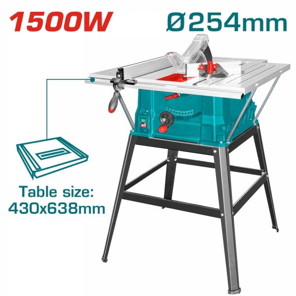 TOTAL TS5152543 Δισκοπρίονο Πάγκου 1500W Φ254