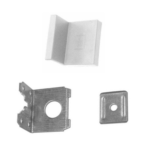 Γωνιά Στήριξης Ντουλαπιών με Πλαστική Επένδυση Λευκή