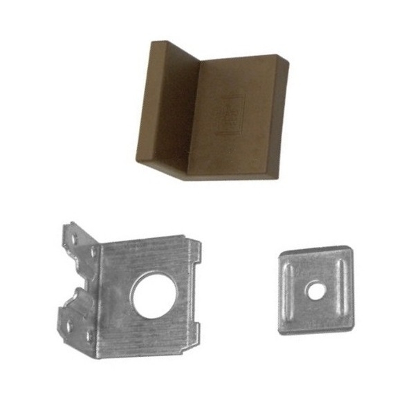 Γωνιά Στήριξης Ντουλαπιών με Πλαστική Επένδυση Καφέ