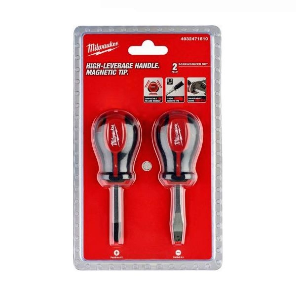 Milwaukee 4932471810 Σετ Κατσαβιδιών Νάνος Pz2x45 & SL6.5 x 45mm Μαγνητική Μύτη Trilobe