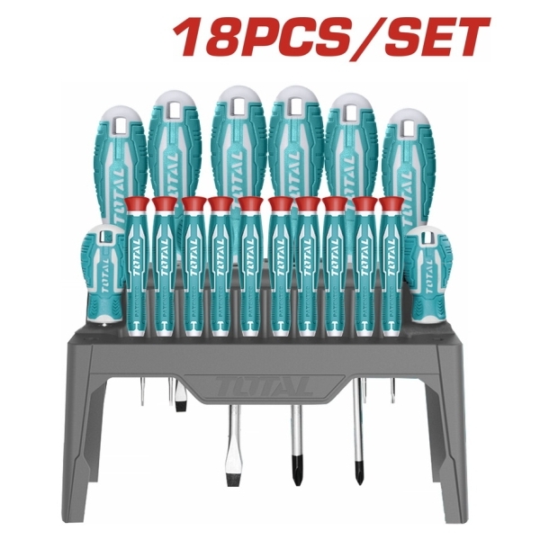 TOTAL THT250618 Σετ 18τμχ Κατσαβίδια σε Εκθετήριο Πάγκου