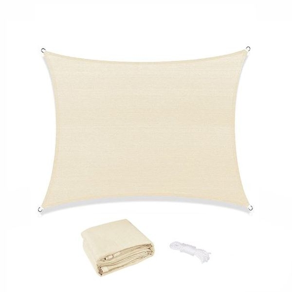 Πανί Σκίασης Τετράγωνο Εκρού180gr/m² 3,6x3,6m με Κρίκους GRASHER 103421