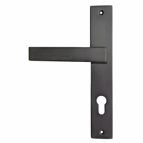 Πόμολα Εξώπορτας Αριστερό Πλάκα Μαύρο Ματ Α22