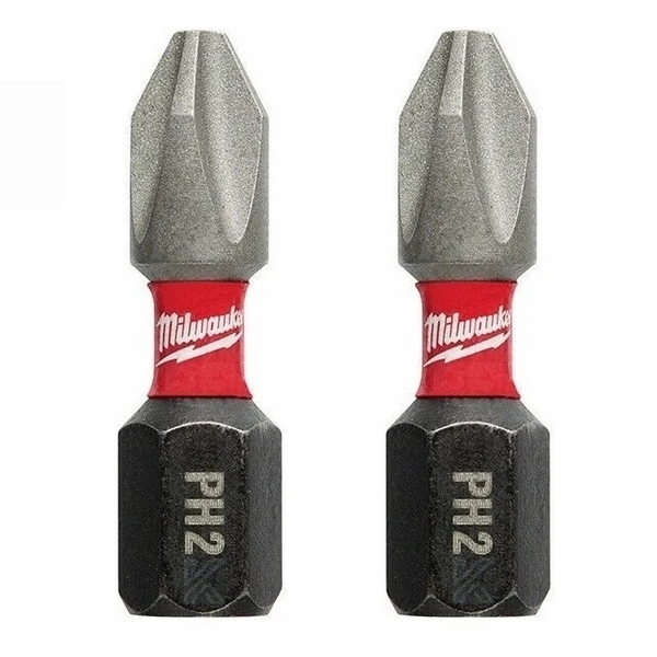 Μύτη Ph2x25mm 2τμχ Milwaukee 4932430852 Shockwave Guard Tip