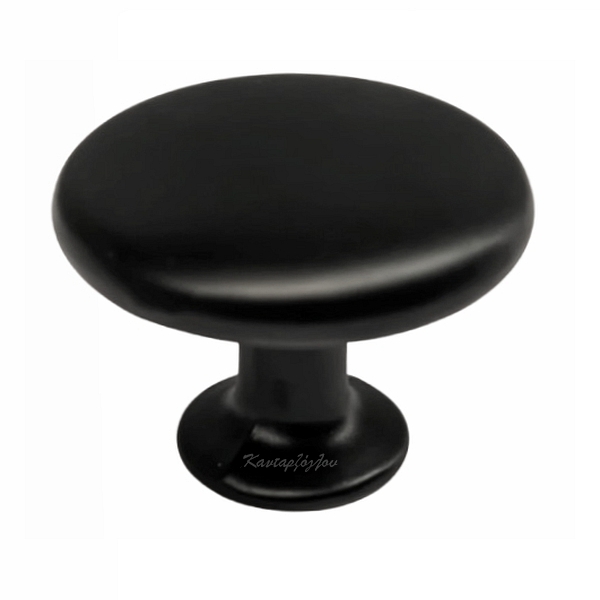Πόμολο Στρογγυλό Μαύρο Ματ 30mm 6030