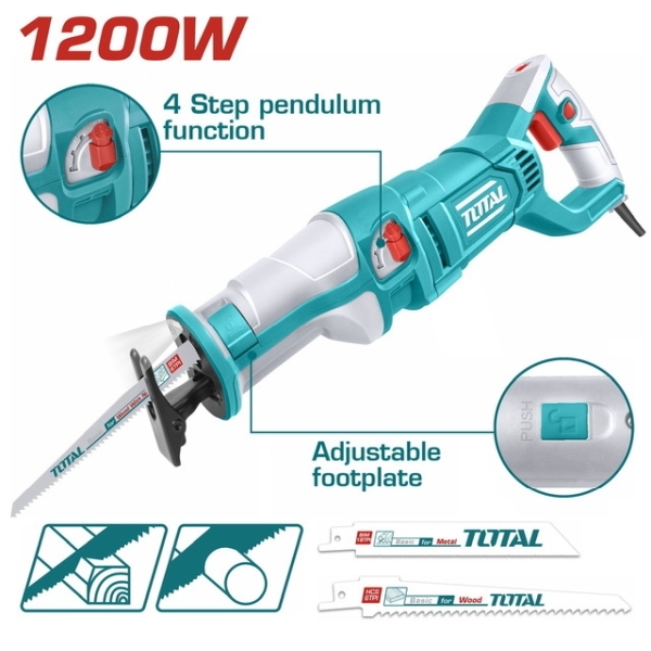 TOTAL TS1001201 Σπαθόσεγα Ηλεκτρονική 1.200W