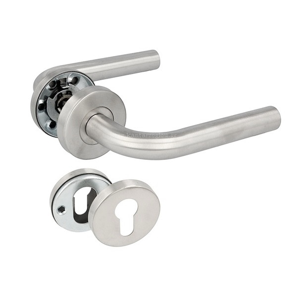 Πόμολα Εξώπορτας Ροζέτα (Ζευγάρι) Ανοξείδωτο S-09/01 (201)