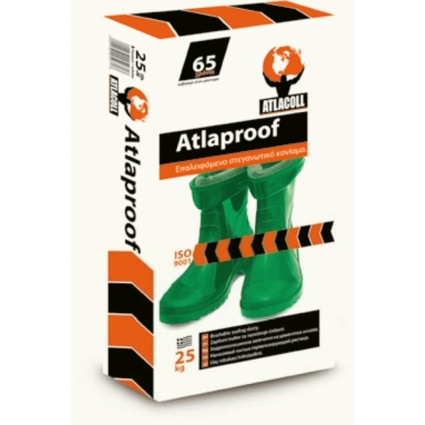 ATLAPROOF 5Kgr Eπαλειφόμενο Στεγανωτικό Κονίαμα Λευκό