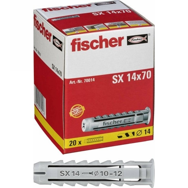 Fischer 70014 Dowel SX 14x70 20τμχ Νάυλον Βύσμα