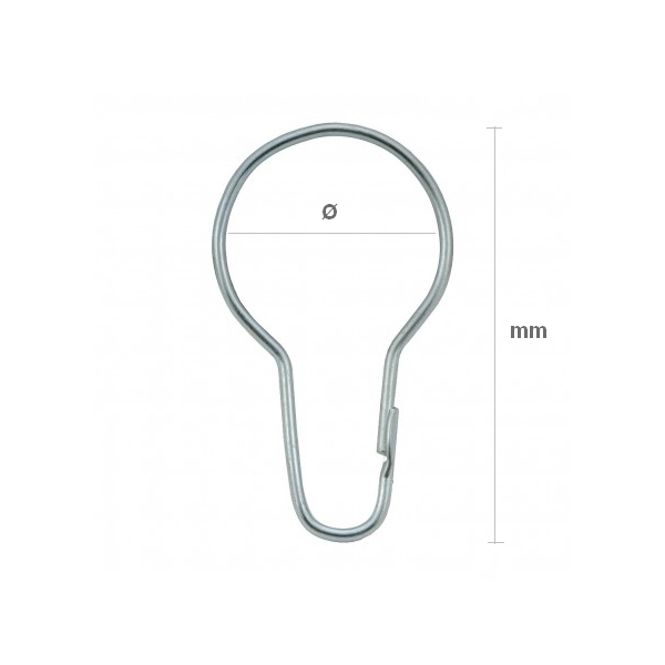 Κρίκος για Κουρτινόξυλα Κουρτινόβεργα Μπάνιου Γαλβανιζέ