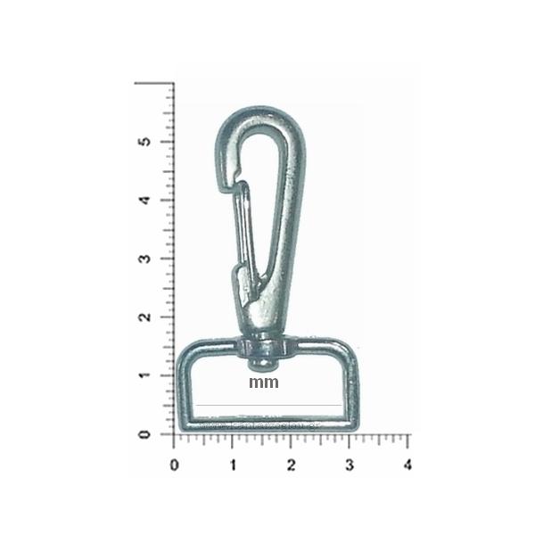 Γάντζος Μεταλλικός για Τσάντες 26x58mm Ασημί