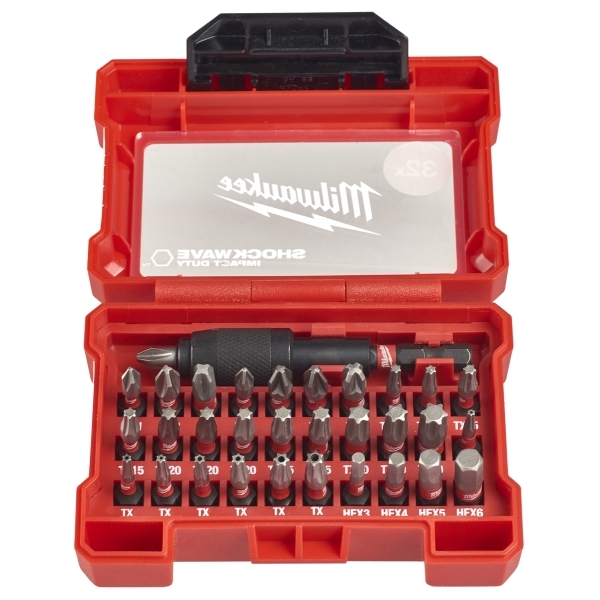 MILWAUKEE 4932464240 Σετ 32τμχ Μύτες & Αντάπτορας με Κλείδωμα Μύτης