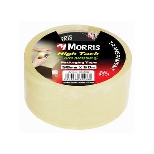 Ταινία Συσκευασίας Διάφανη Αθόρυβη 50mm x 60m Morris 35230