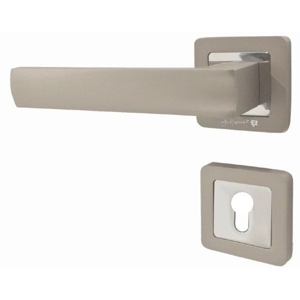 Πόμολα Εξώπορτας Ροζέτα Φιξ Αριστερό Νίκελ Ματ Melina