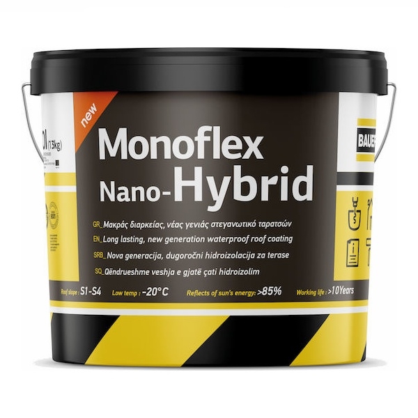Bauer Monoflex NanoHybrid 5Kgr Υβριδικό Ελαστομερές Στεγανωτικό Ταρατσών